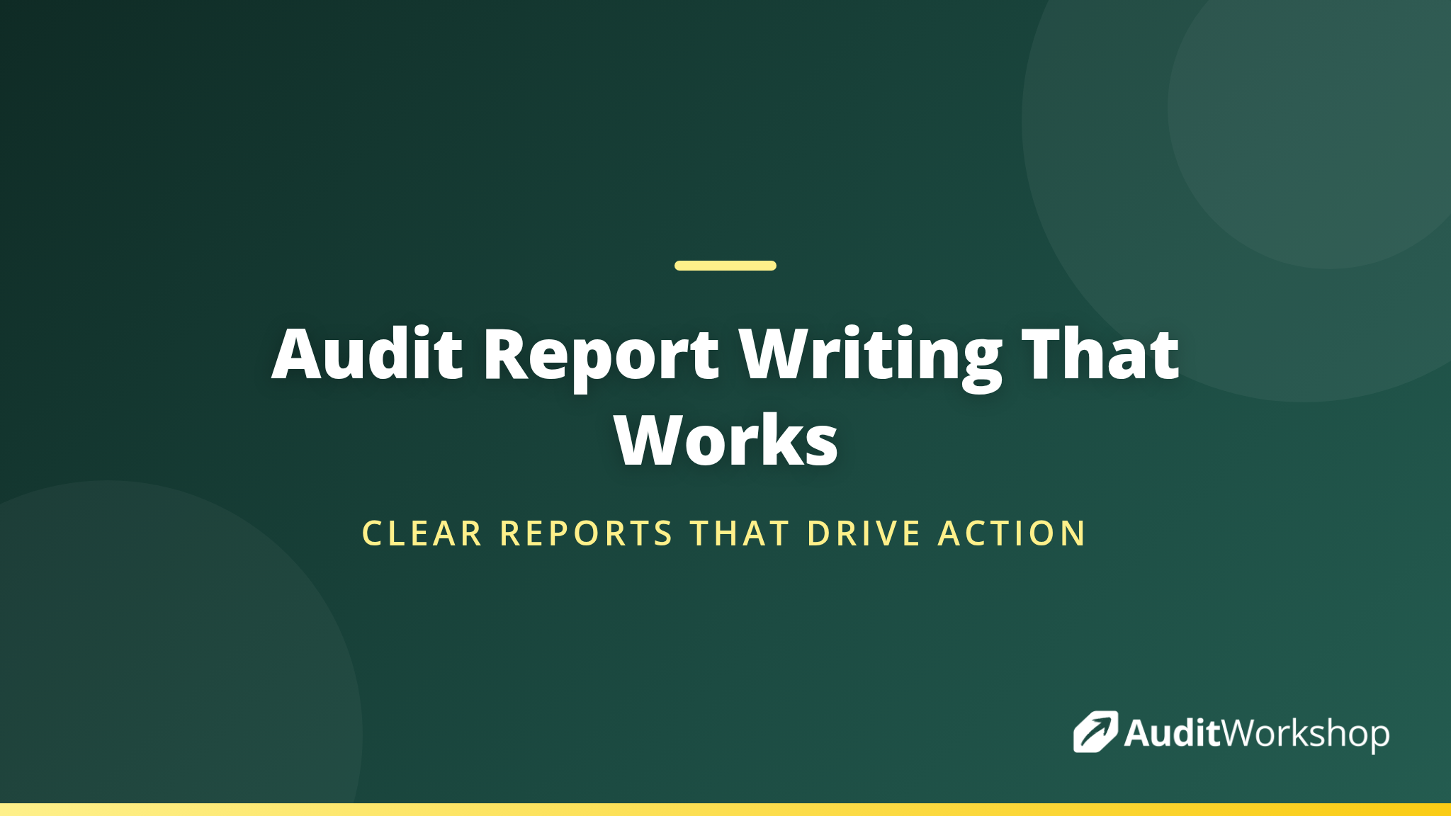 Writing Oudit Audit Report Writing That People Read | Audit Workshop