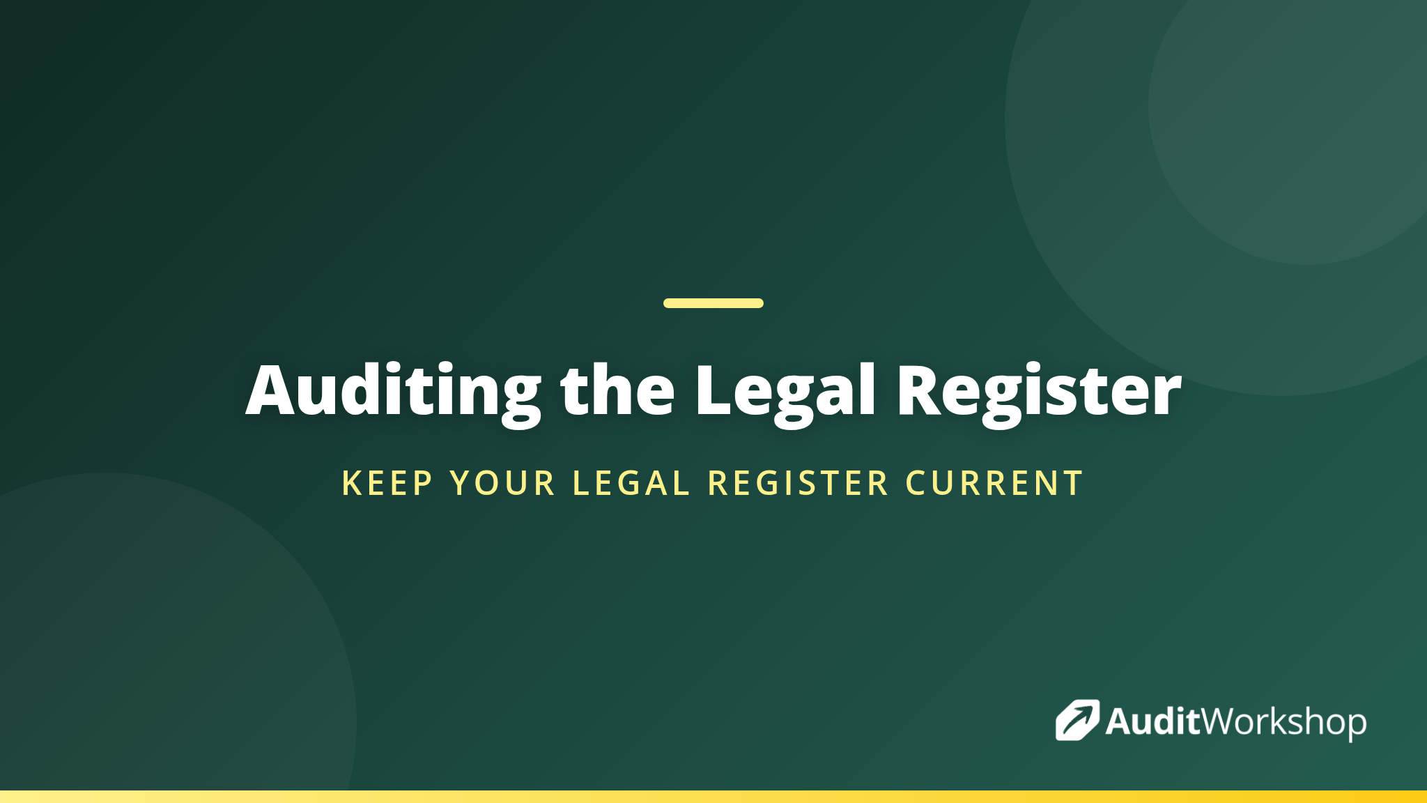 Auditing Compliance Obligations: Verifying the Legal Register Is Current