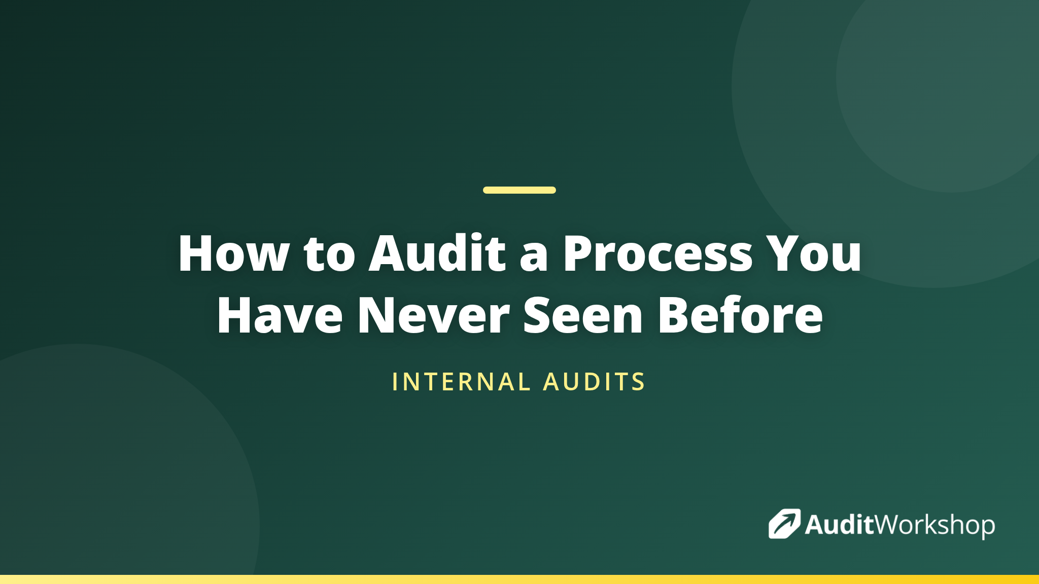 How to Audit a Process You Have Never Seen Before | Audit Workshop